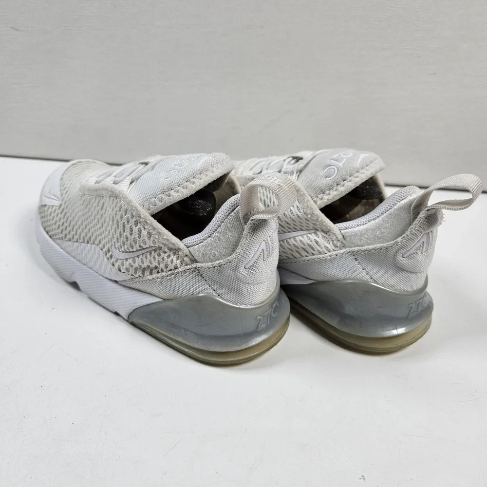 Nike Air Max 270 RT Kids 10C White‎  Platinum DD1646-103 Running Sneakers Shoes